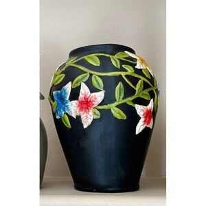 Decorative Ceramic/Pottery Vase with Hand Painted Details